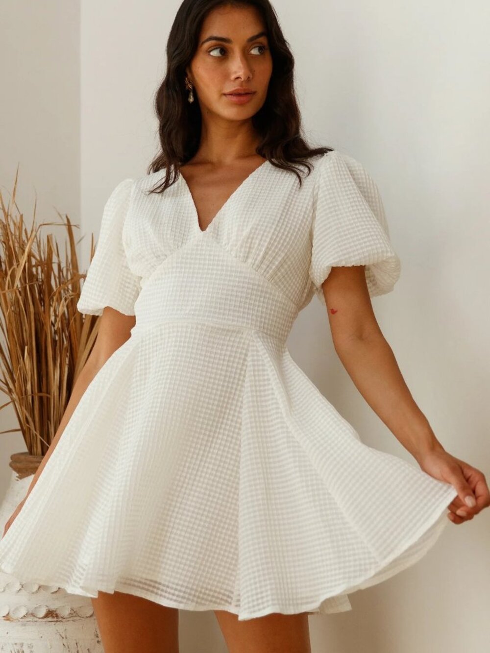 Hello Molly Bring it All Mini Dress White